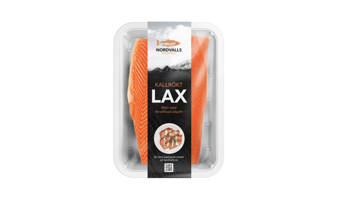 Linerless etikett - lax förpackning